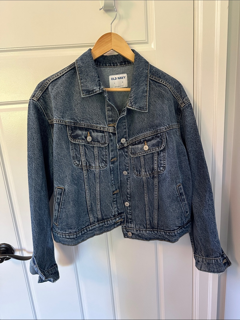 Old Navy Dark Blue Denim Trucker Jacket